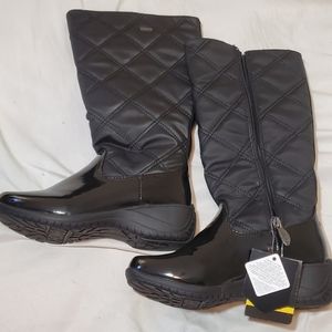 Khombu Addison Knee High Winter Boots, Black, 6M